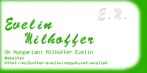 evelin milhoffer business card